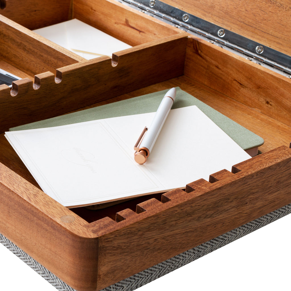 Rossie Home® Acacia Wood Easel Lap Desk with Storage, Natural.