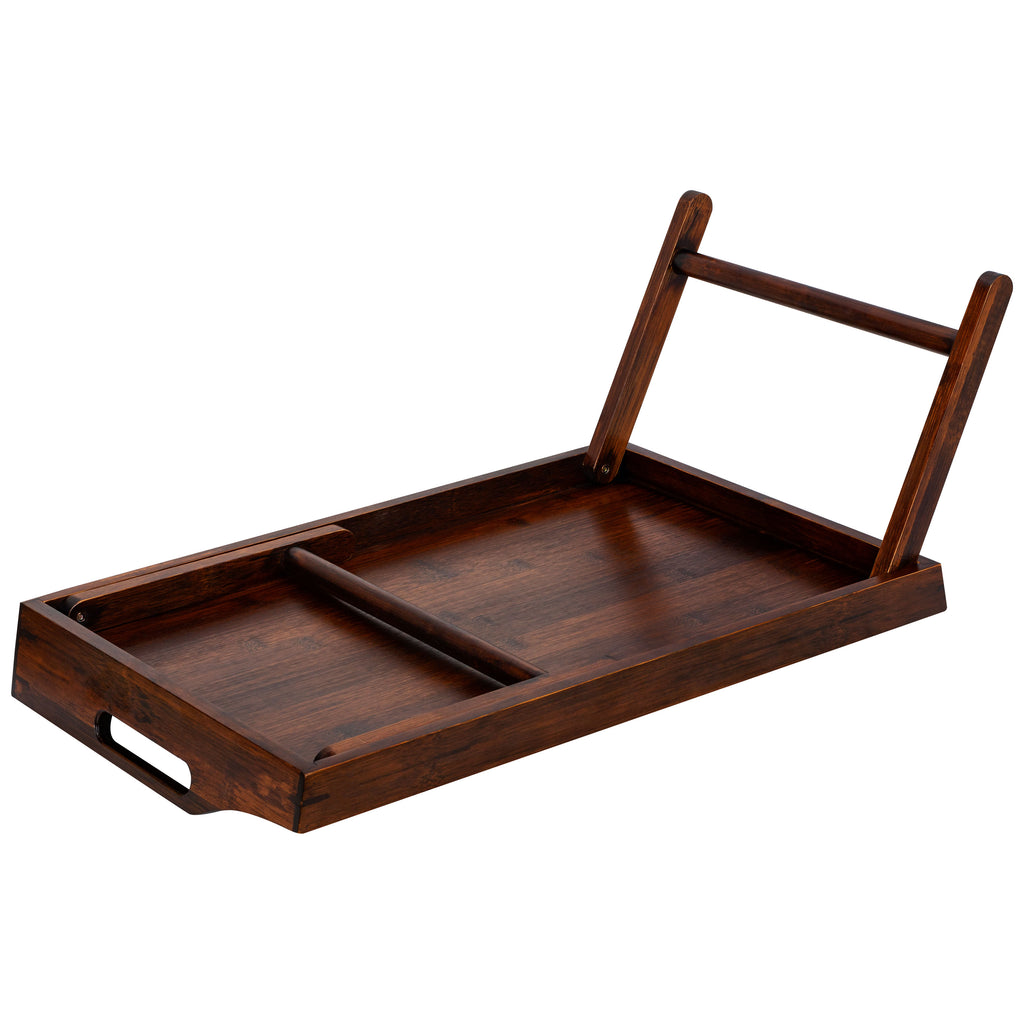 Rossie Home® Media Bed Tray, Java Bamboo.