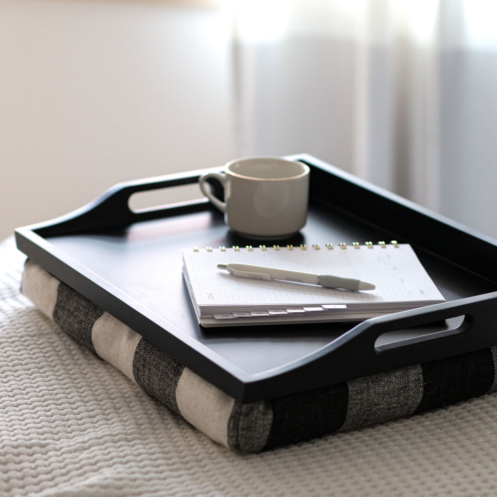 Rossie Home® Lap Tray with Pillow, Buffalo Check.